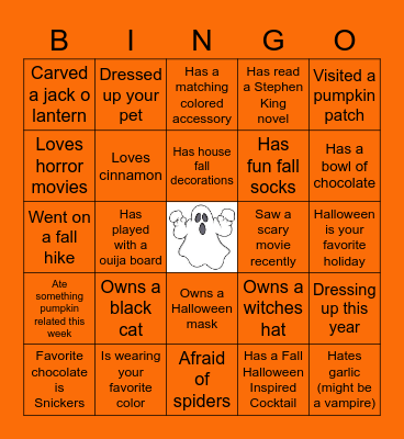 TM Halloween Bingo Card