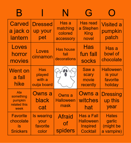 TM Halloween Bingo Card