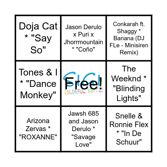 SIGI'S SWINGO! Bingo Card