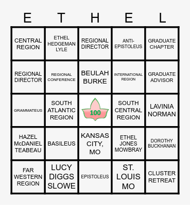 CENTENNIAL BINGO Card