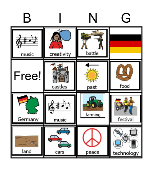 Germany Bingo Card