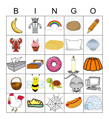 Syllable Bingo Card