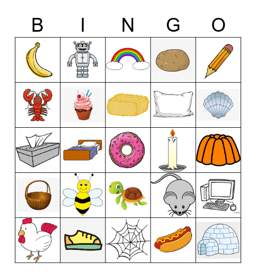 Syllable Bingo Card