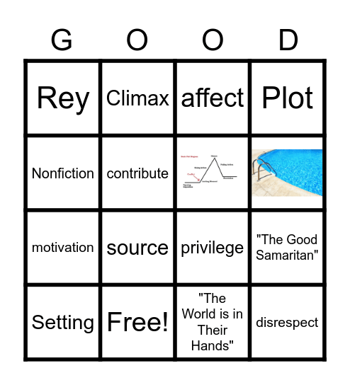 Unit 1 Cluster 1 EDGE Level B Bingo Card