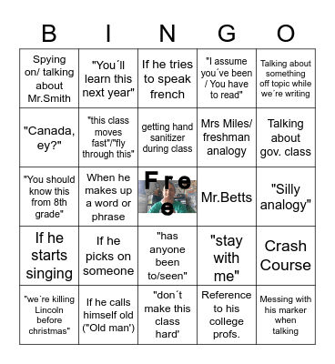 BingOster Bingo Card