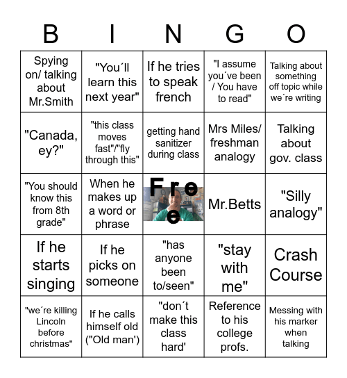BingOster Bingo Card