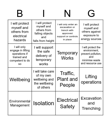 GMR BINGO Card