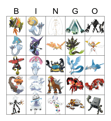 Pokemon Bingo Card