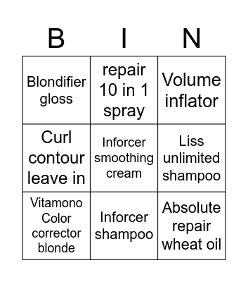 Productadvies bingo Card