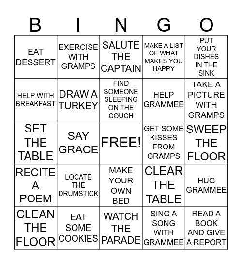 BALCOM BINGO Card