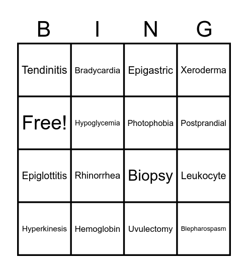 MTOTD BING! Bingo Card