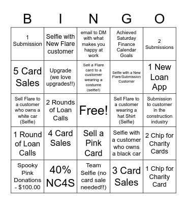 Spooky Saturday Bingo Card