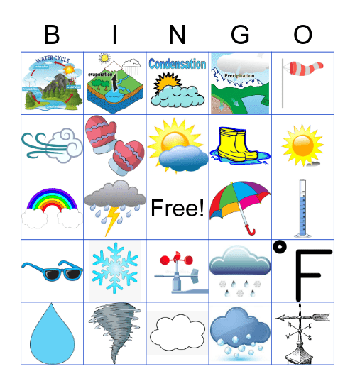 Weather Bingo Card