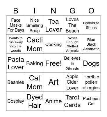 Jules Bingo Card