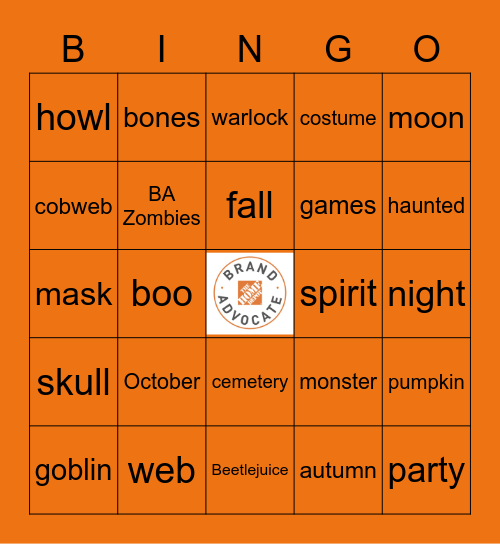 Creepy BA Bingo Card