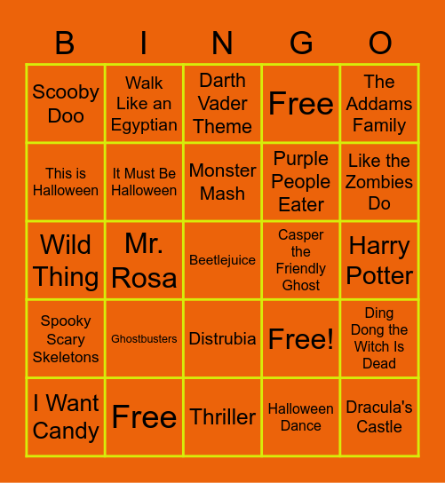 Fall Fest Bingo! Bingo Card