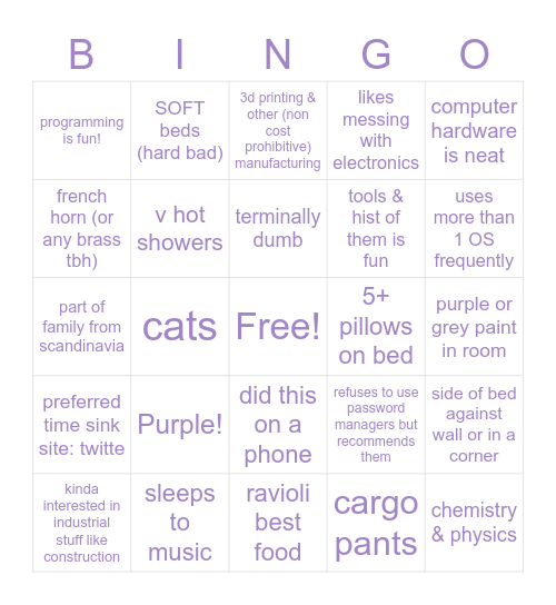 c@ Bingo Card