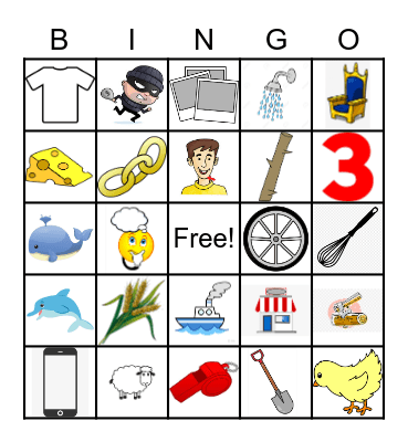 Digraph BINGO Card