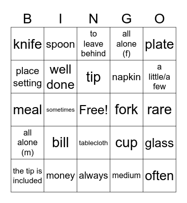 M2Ch5 Bingo Card