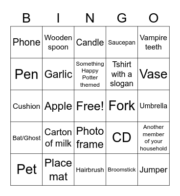 Halloween Bingo Card