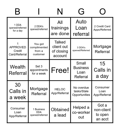 FIRST FINANCIAL BINGO ☺ Bingo Card