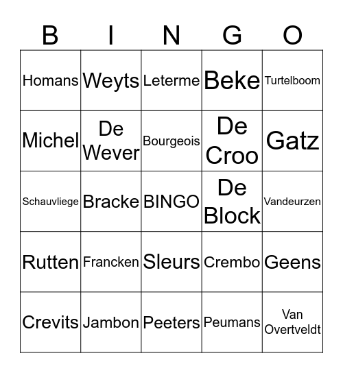 Flater-Bingo Card