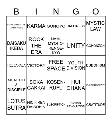 Bingo Card
