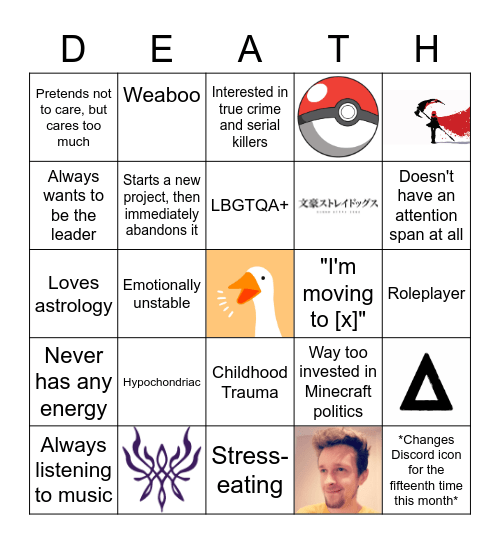 Sum's Bingo Board Bingo Card