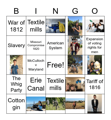 Covid Conrads & the Era of Good Feelings Bingo Card