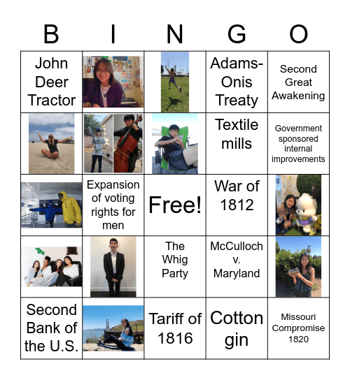 Covid Comrades & the Era of Good Feelings Bingo Card