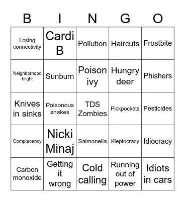 WIFO Bingo Card