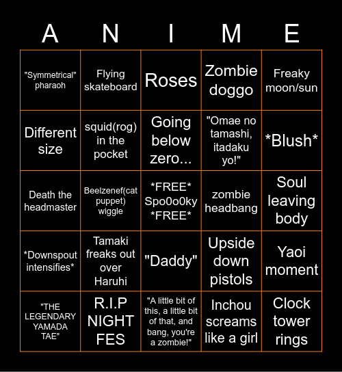 UBCANI HALLOWEEN 2020 Bingo Card