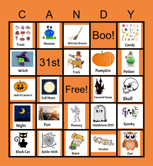 Halloween Bingo Card