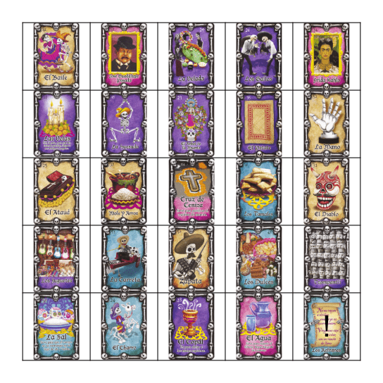 Halloween Loteria Bingo Card