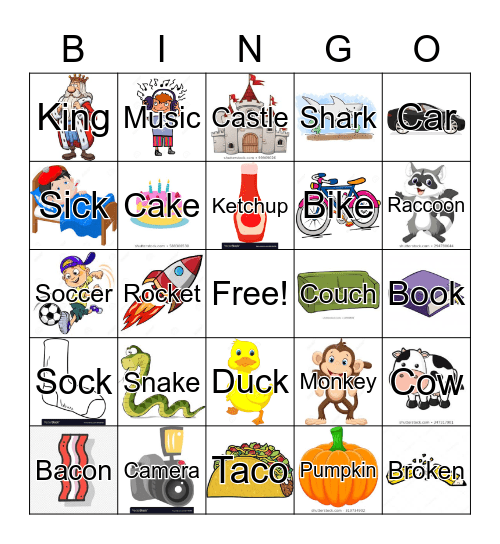 K BINGO Card