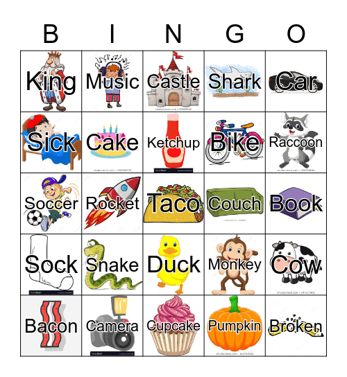 K BINGO Card