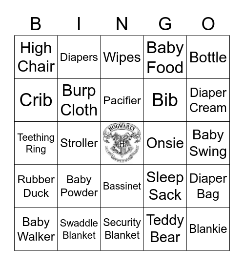 Harry Potter Baby Bingo Card