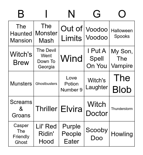 Halloween Extreme Bingo! Bingo Card