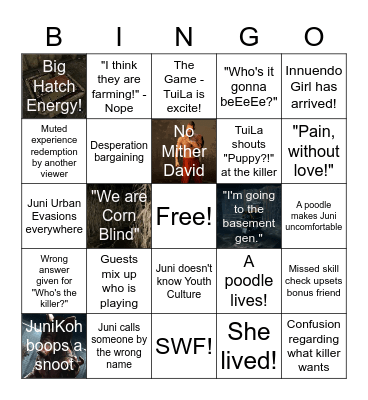 JuniKoh Spooktober Extravaganza Bingo Card