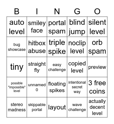 Bingo Card