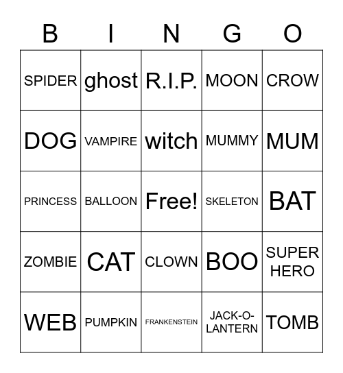 HALLOWEEN 2020 Bingo Card