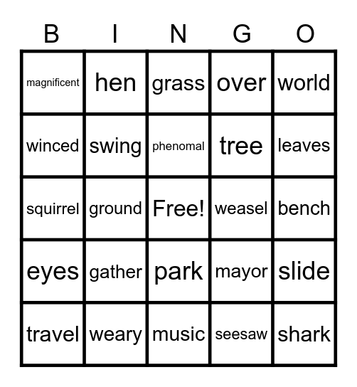 Bingo #1 Bingo Card