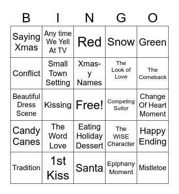 Hallmark Bingo Card
