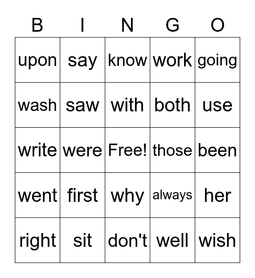 The Dec Deck Bingo Card