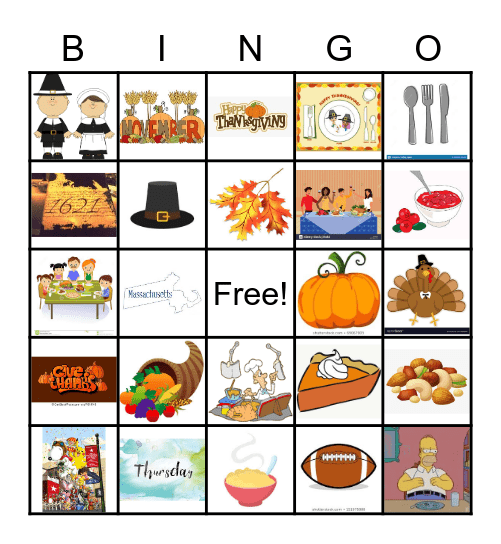 Thanksgiving Bingo Card