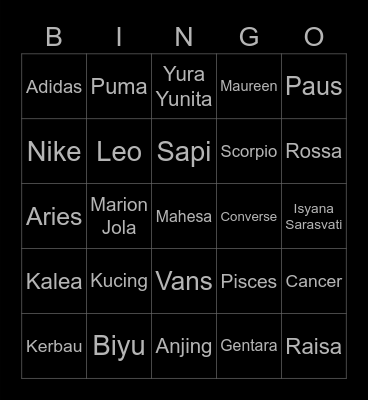 savarengr Bingo Card