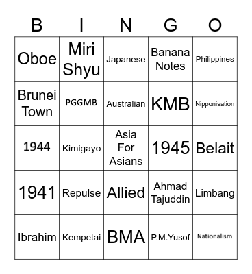 CHP 5 PT 1 Bingo Card