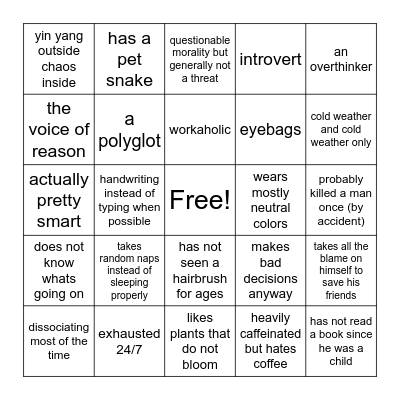 gilbert bingo Card