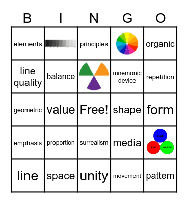 Elements Bingo Card