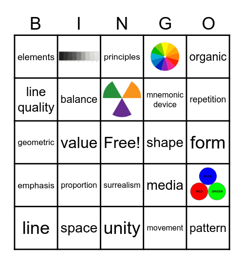 Elements Bingo Card